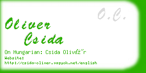 oliver csida business card